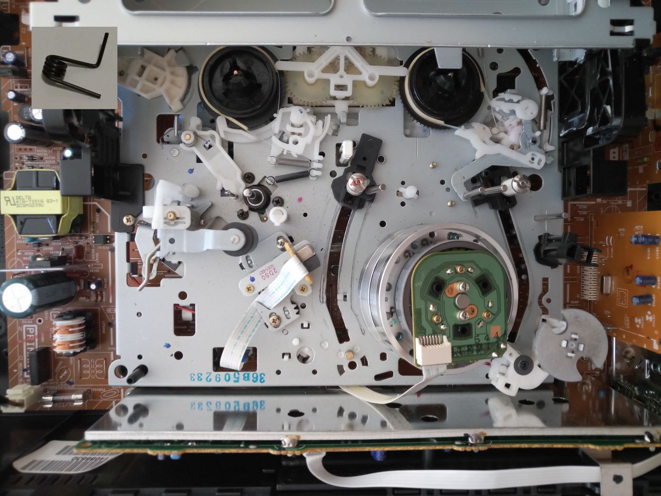Geöffneter Videorecorder